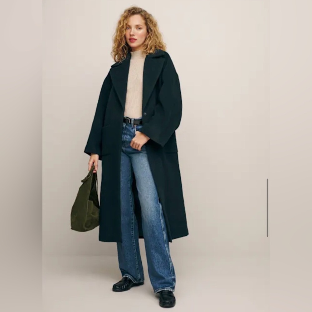 Reformation Sierra Oversized Coat Black - Size M